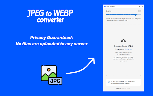 JPEG to WebP  from Chrome web store to be run with OffiDocs Chromium online