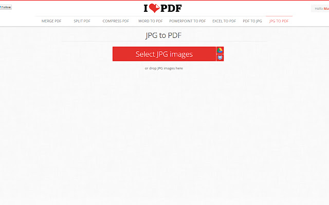 JPG to PDF | ilovepdf.com  from Chrome web store to be run with OffiDocs Chromium online