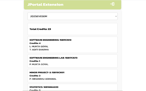 JPortal Extension  from Chrome web store to be run with OffiDocs Chromium online