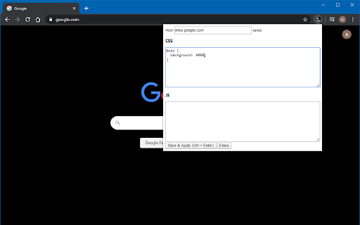 JS CSS Manager (for Manifest V3)  from Chrome web store to be run with OffiDocs Chromium online