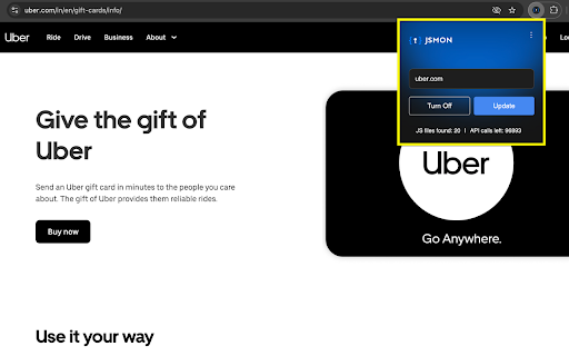 Jsmon Chrome Extension  from Chrome web store to be run with OffiDocs Chromium online