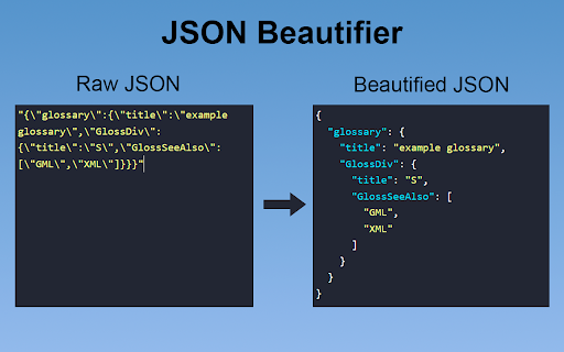 JSON Beautifier  from Chrome web store to be run with OffiDocs Chromium online