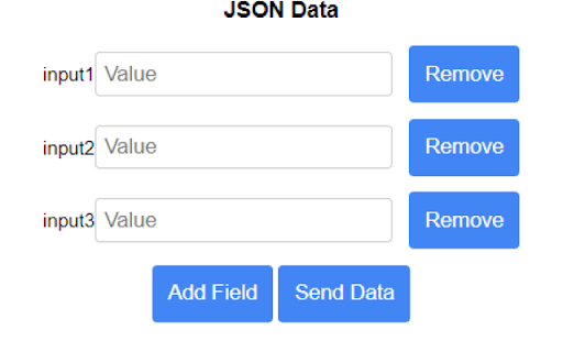 JSON Data Sender  from Chrome web store to be run with OffiDocs Chromium online