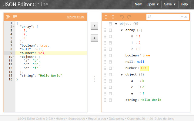 JSON Editor  from Chrome web store to be run with OffiDocs Chromium online