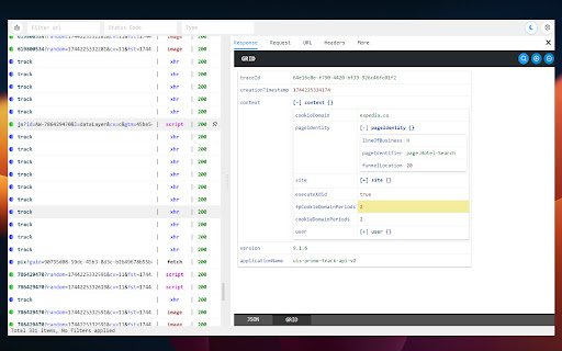 JSONGrid Web Inspector  from Chrome web store to be run with OffiDocs Chromium online