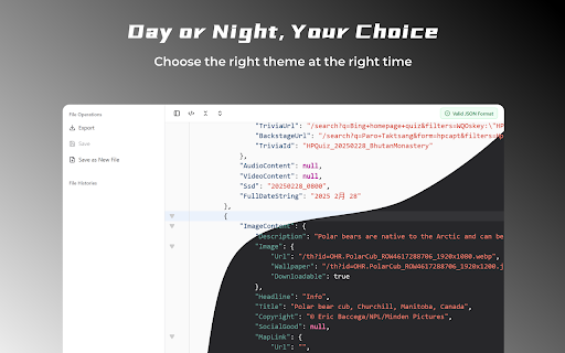 JSON Insighter  from Chrome web store to be run with OffiDocs Chromium online