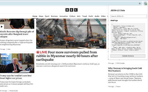JSON LD Extractor  from Chrome web store to be run with OffiDocs Chromium online