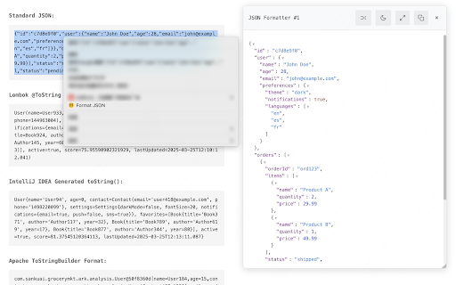 JSON Master Advanced Formatter  from Chrome web store to be run with OffiDocs Chromium online
