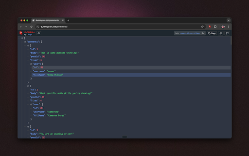 JSON Pilot  from Chrome web store to be run with OffiDocs Chromium online