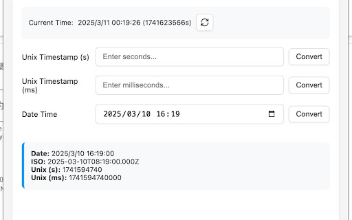 Json SideBar Formatter  Timestamp  from Chrome web store to be run with OffiDocs Chromium online