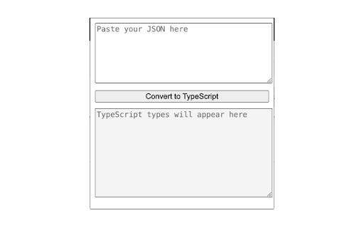 JSON to TypeScript Converter  from Chrome web store to be run with OffiDocs Chromium online