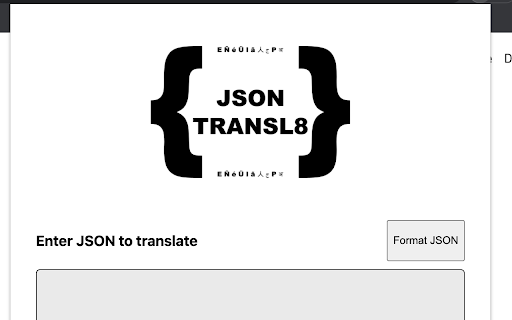 JSON Transl8  from Chrome web store to be run with OffiDocs Chromium online