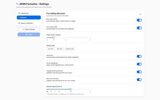 JSON Viewer Advanced Formatter  from Chrome web store to be run with OffiDocs Chromium online