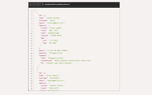 JSON Viewer_beta  from Chrome web store to be run with OffiDocs Chromium online