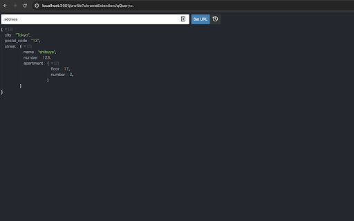 JSON viewer +jq  from Chrome web store to be run with OffiDocs Chromium online