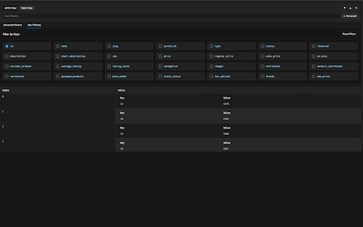 JSON Viewer Pro Formatter  from Chrome web store to be run with OffiDocs Chromium online