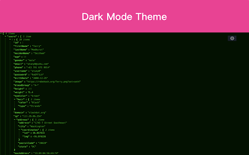 JSON View Pro  from Chrome web store to be run with OffiDocs Chromium online