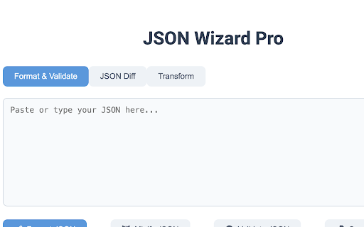 JSON Wizard Pro  from Chrome web store to be run with OffiDocs Chromium online