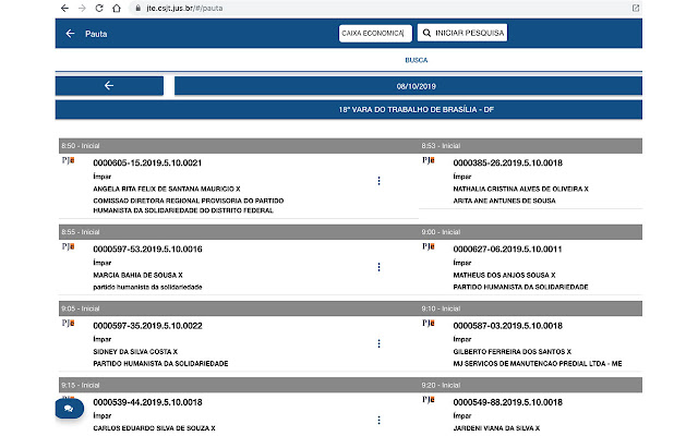 JTE Pesquisa de Pauta  from Chrome web store to be run with OffiDocs Chromium online
