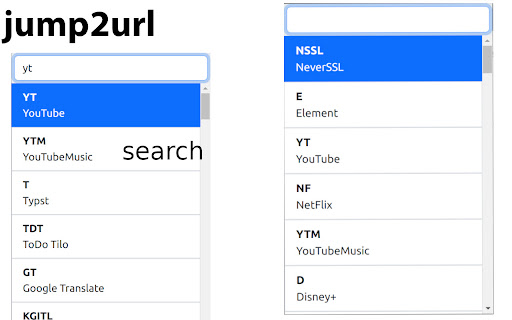 Jump2url  from Chrome web store to be run with OffiDocs Chromium online