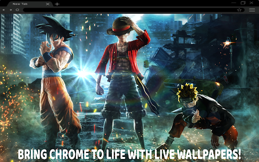 Jump Force Goku Naruto Luffy Live Wallpaper  from Chrome web store to be run with OffiDocs Chromium online