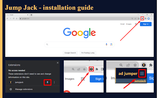 jumpjack  from Chrome web store to be run with OffiDocs Chromium online