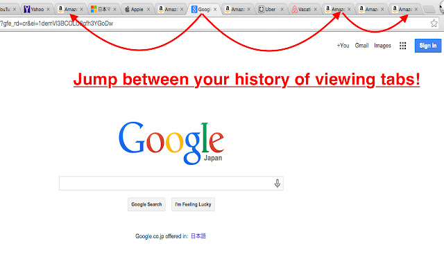 Jump Tab History  from Chrome web store to be run with OffiDocs Chromium online