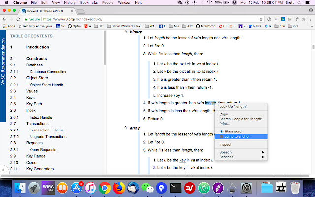 jump to anchor  from Chrome web store to be run with OffiDocs Chromium online