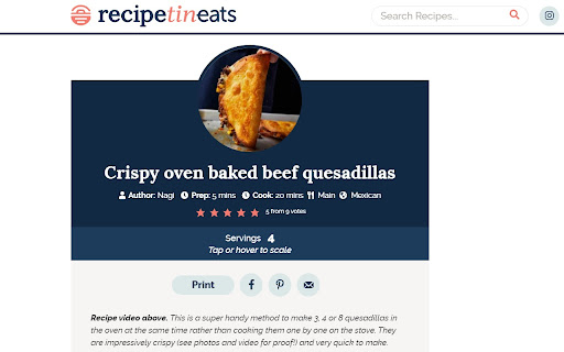 Jump to Recipe RecipeTin Eats  from Chrome web store to be run with OffiDocs Chromium online