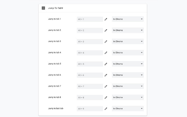 Jump To TabN  from Chrome web store to be run with OffiDocs Chromium online