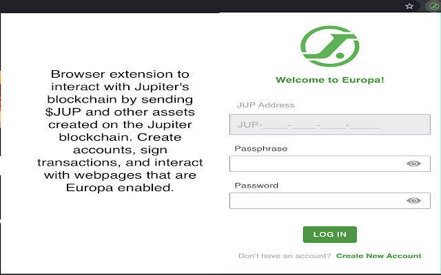 Jupiter Europa  from Chrome web store to be run with OffiDocs Chromium online