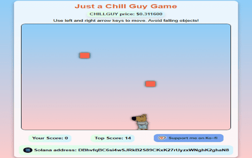 Just a Chill Guy Game  from Chrome web store to be run with OffiDocs Chromium online
