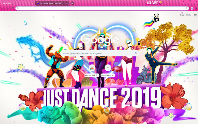 Just dance 2019 Theme  from Chrome web store to be run with OffiDocs Chromium online