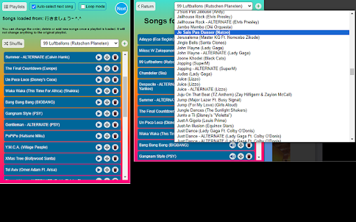 Just Dance Now Playlists  from Chrome web store to be run with OffiDocs Chromium online