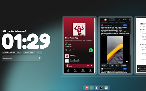 Just Dash  from Chrome web store to be run with OffiDocs Chromium online