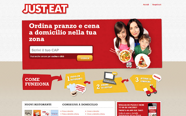 JustEat.it  from Chrome web store to be run with OffiDocs Chromium online