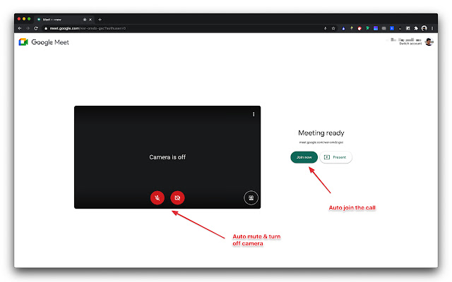 Just Meet  from Chrome web store to be run with OffiDocs Chromium online