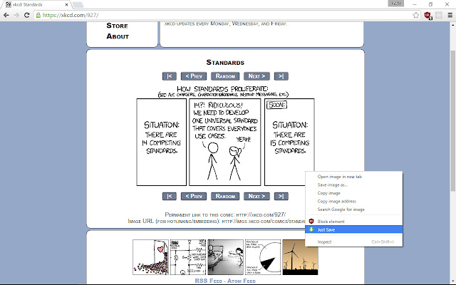 Just Save  from Chrome web store to be run with OffiDocs Chromium online