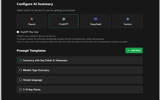 justTLDR: Free AI Summarizer for YouTube and Web  from Chrome web store to be run with OffiDocs Chromium online