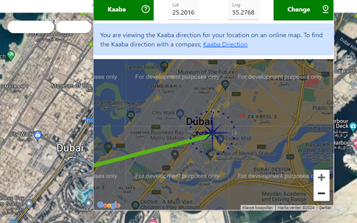 Kaaba Direction  from Chrome web store to be run with OffiDocs Chromium online