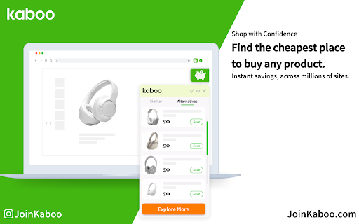 Kaboo: Automatic Price  Product Comparison  from Chrome web store to be run with OffiDocs Chromium online