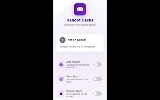Kahoot Script  from Chrome web store to be run with OffiDocs Chromium online
