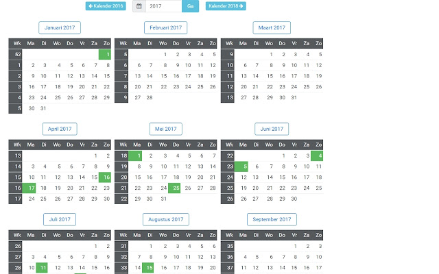 Kalender Online Belgie (BE)  from Chrome web store to be run with OffiDocs Chromium online