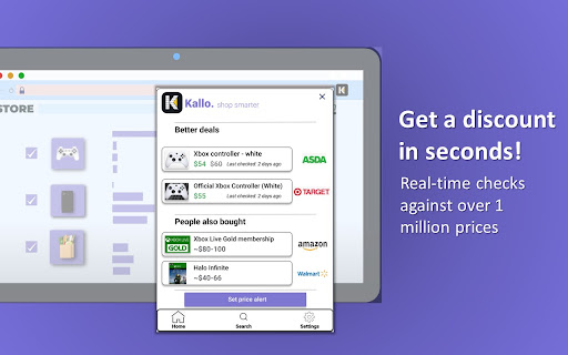 Kallo: Never miss a better price  from Chrome web store to be run with OffiDocs Chromium online