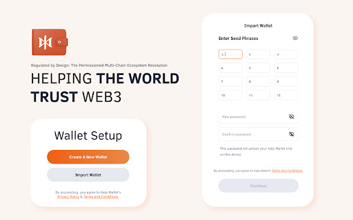 Kalp Wallet  from Chrome web store to be run with OffiDocs Chromium online