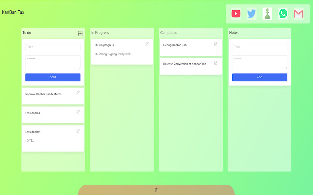 Kanban Tab  from Chrome web store to be run with OffiDocs Chromium online