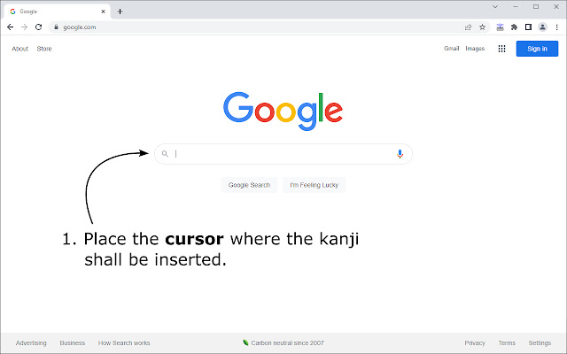Kanji Typer  from Chrome web store to be run with OffiDocs Chromium online