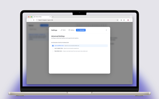 Kanso New Tab Notes  from Chrome web store to be run with OffiDocs Chromium online