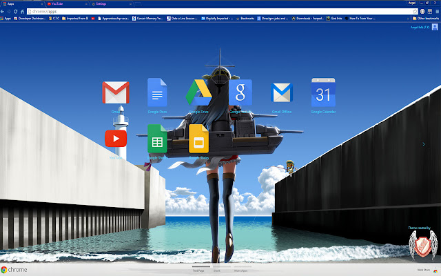 Kantai Theme 26 1600x900  from Chrome web store to be run with OffiDocs Chromium online