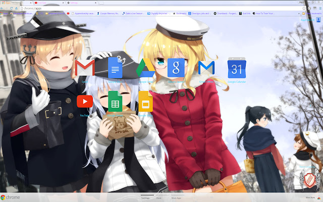 Kantai Theme 29 1366x768  from Chrome web store to be run with OffiDocs Chromium online